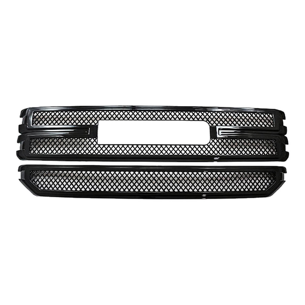 For 2016-2018 GMC Sierra 1500 Base SLE Grill Cover Overlay Gloss Black