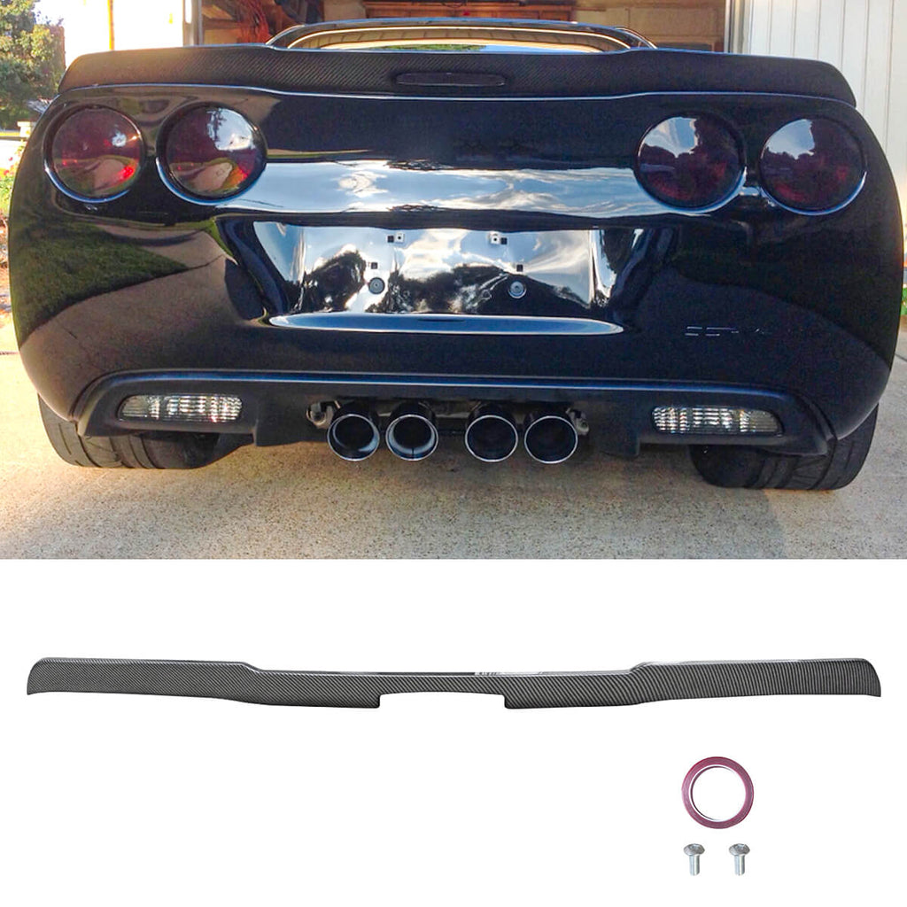 For 05-13 Chevy Corvette C6 Spoiler Carbon Fiber Look