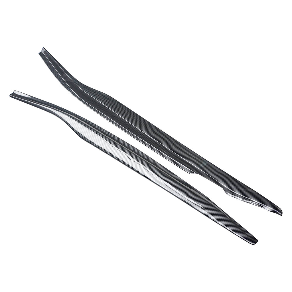 For 2014-2019 Chevy Corvette C7 Side Skirts Carbon Fiber Look