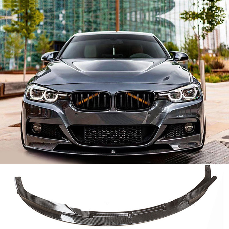 For 2012-2018 BMW F30 3-Series M Tech Front Bumper Lip Carbon Fiber Look