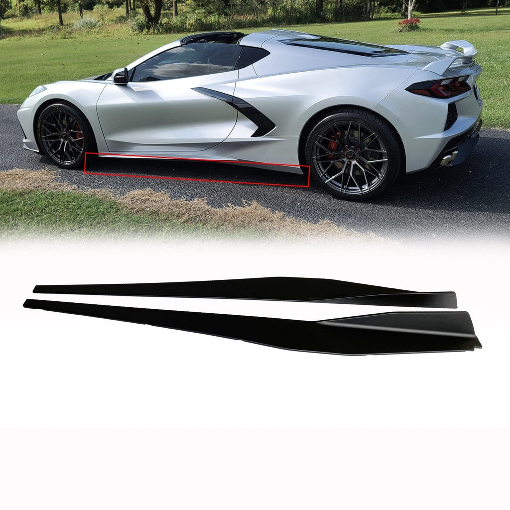 For 2020-2023 Chevy Corvette C8 GM 5VM Look Side Skirts