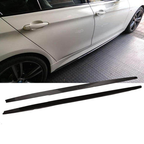 For BMW 3 Series F30 F31 M Sport Side Skirts Gloss Black
