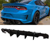  For 2020-2023 Dodge Charger Widebody Rear Diffuser Gloss Black