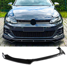 For 13-20 VW Golf MK7 MK7.5 R GTD GTI TSI TDI Front Lip Splitter abs Gloss Black