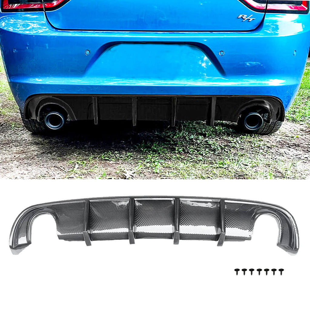 YOUNGERCAR For 2015-2018 Dodge Charger R/T SE SXT Rear Diffuser