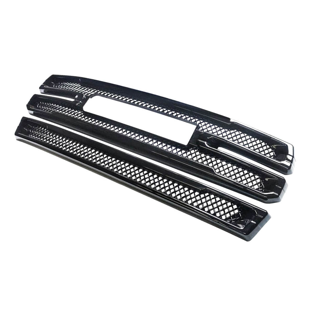 For 2019-2022 GMC Sierra 1500 SLT AT4 Mesh Grill Overlay Gloss Black