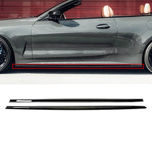 For 2020-2023 BMW 4 Series G22 G23 M Sport Side Skirts ABS Gloss Black