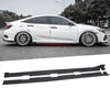 For 2016-2021 10th Honda Civic Side Skirts Matte Black