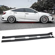 For 2016-2021 10th Honda Civic Side Skirts Matte Black