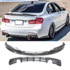 For 2012-2018 BMW 3-Series F30 F31 M Sport Front Bumper Lip Rear Diffuser ABS Carbon Fiber Look