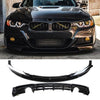 For 2012-2018 BMW 3-Series F30 F31 M Sport Front Bumper Lip Rear Diffuser ABS Gloss Black