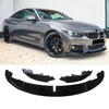 For BMW 4 Series F32 F33 F36 M Sport Front Lip Gloss Black