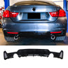 For BMW 4 Series F32 F33 F36 M Sport Rear Diffuser Gloss Black