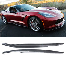 For 2014-2019 Chevy Corvette C7 Side Skirts Carbon Fiber Look