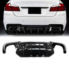 For 2011-2016 BMW 5 Series F10 M Sport Rear Diffuser ABS Gloss Black