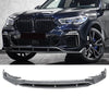 For 2019-2023 BMW X5 G05 M-Sport Front Bumper Lip 4PCs Carbon Fiber Look