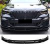 For 2019-2023 BMW X5 G05 M-Sport Front Bumper Lip 4PCs Gloss Black