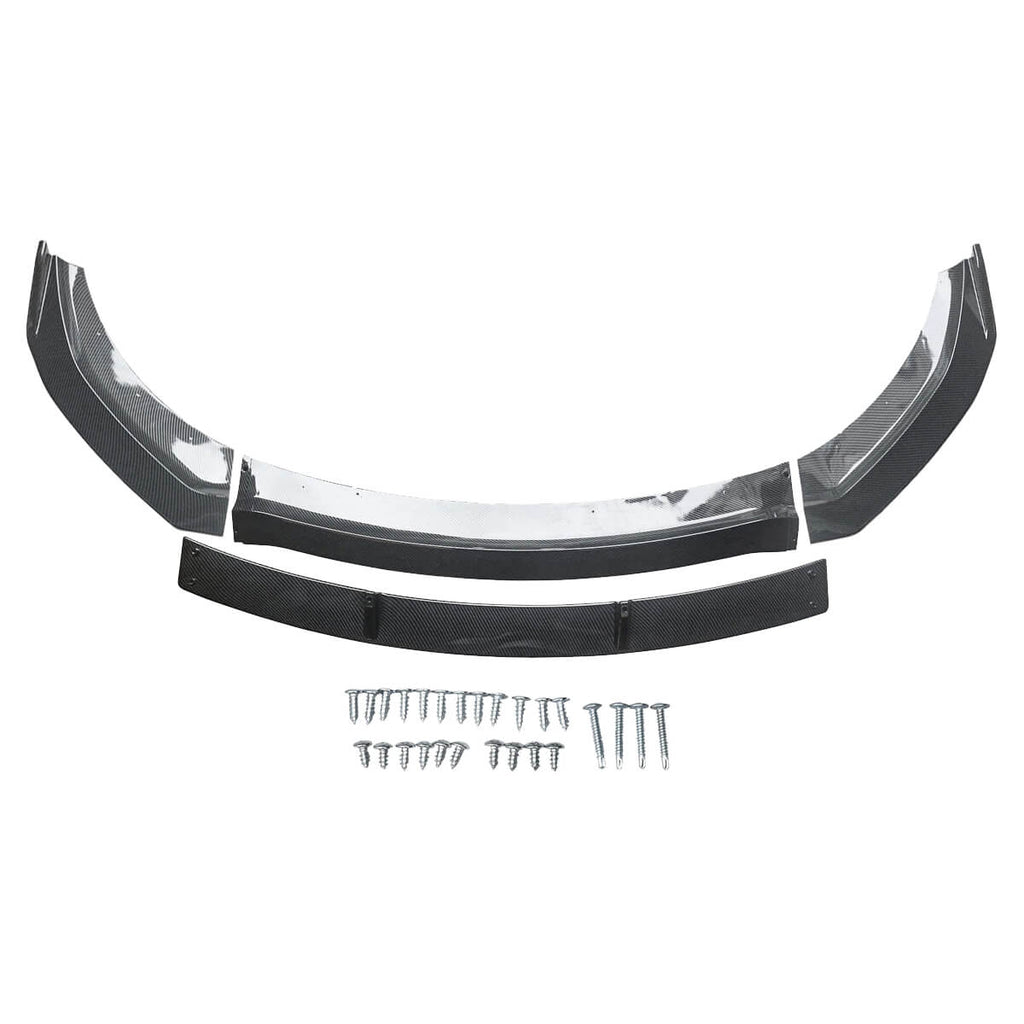 For 2020-2023 Dodge Charger Widebody Front Splitter 4 Pieces Carbon Fiber Look