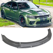 For 2020-2023 Dodge Charger Widebody Front Splitter 4 Pieces Carbon Fiber Look