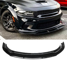 For 2020-2023 Dodge Charger Widebody Front Splitter 4 Pieces Gloss Black