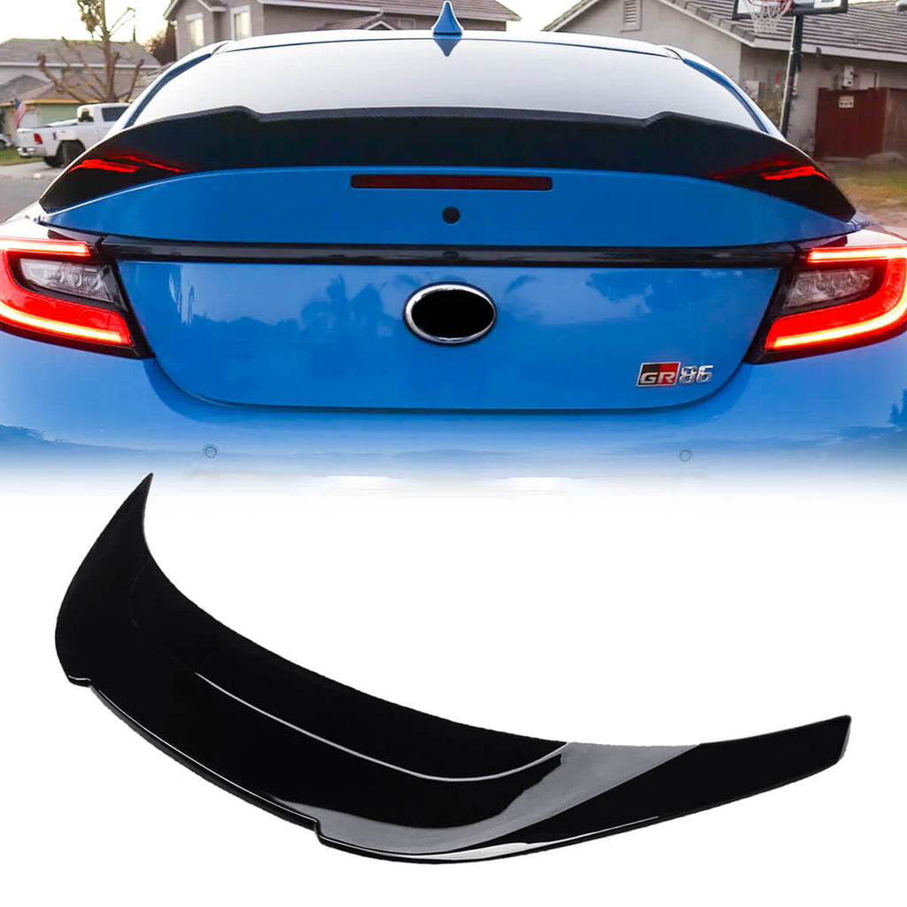 For 2022-2023 Toyota GR 86 Subaru BRZ High Kick Spoiler Gloss Black
