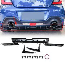 For 2022 2023 Toyota GR86 Subaru BRZ Rear Diffuser with Winglets Splitter Gloss Black 