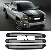 YOUNGERCAR For GMC Sierra 1500 SLT 2016-2018 3 Bars Grille Covers